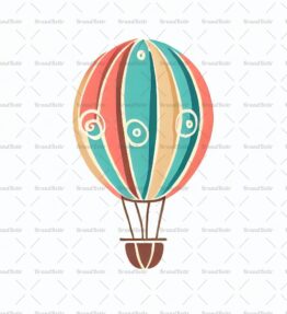 Verspielter Heißluftballon